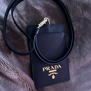 Prada Saffiano Leather ID Badge Holder. Brand new with box and authenticity card